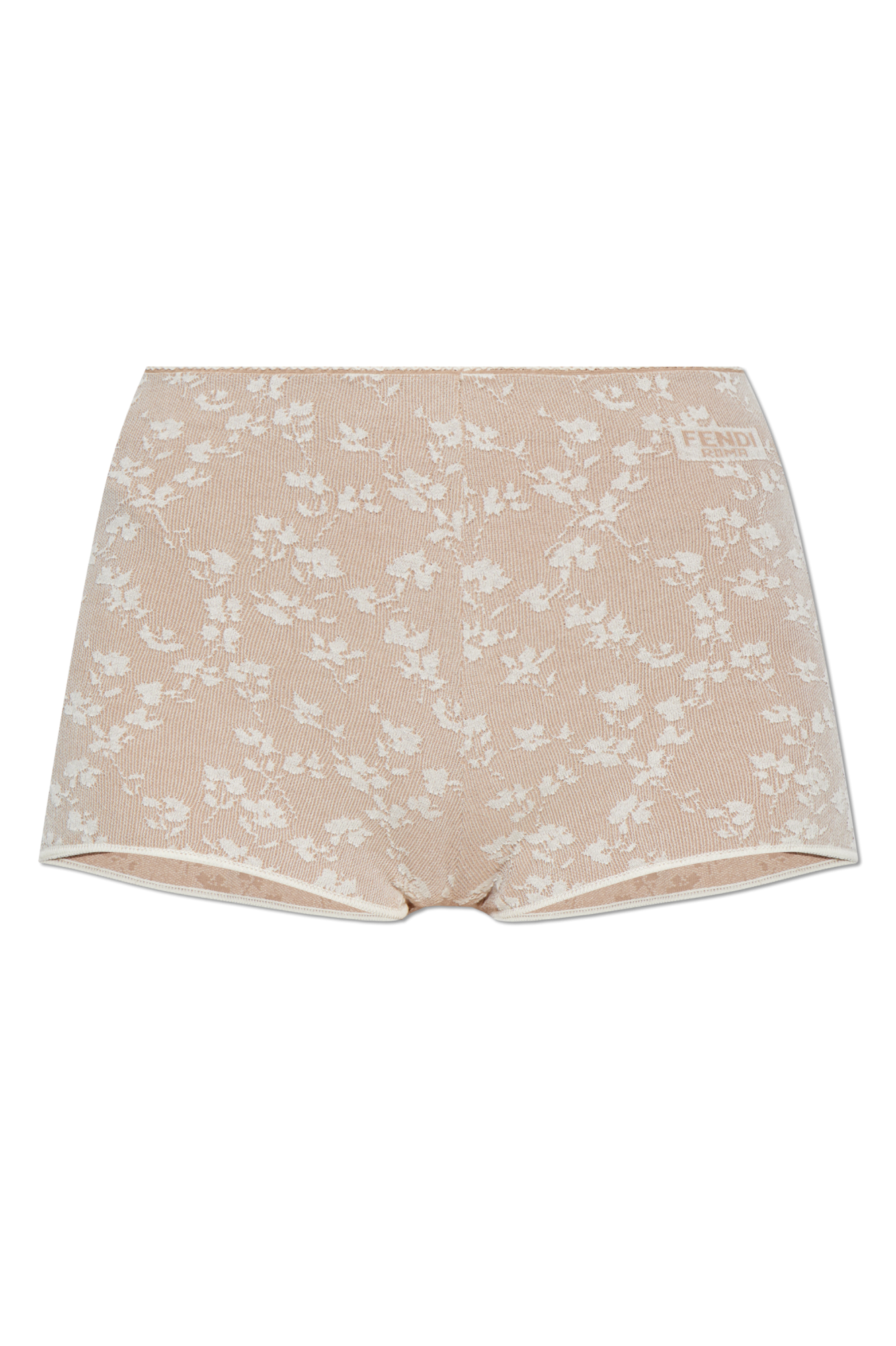 Beige Floral print shorts Fendi - Vitkac AS